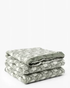 Audrey Sage Block Print Quilt