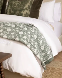 Audrey Sage Block Print Quilt