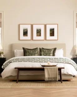 Audrey Sage Block Print Quilt