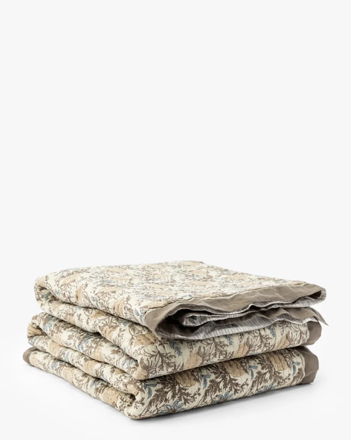 Audrey Tan Block Print Quilt