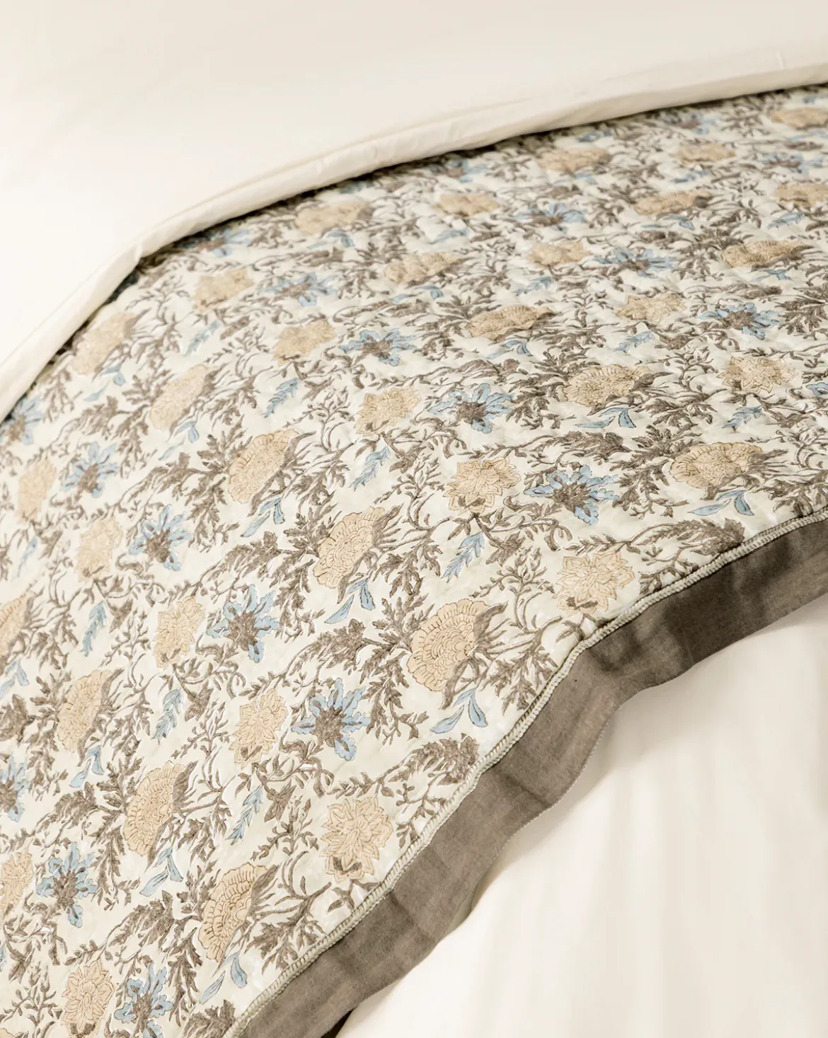 Audrey Tan Block Print Quilt