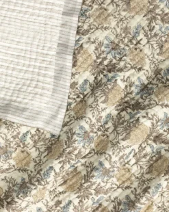 Audrey Tan Block Print Quilt