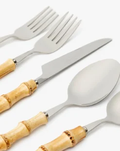Bamboo Stainless Flatware (Set of 5)