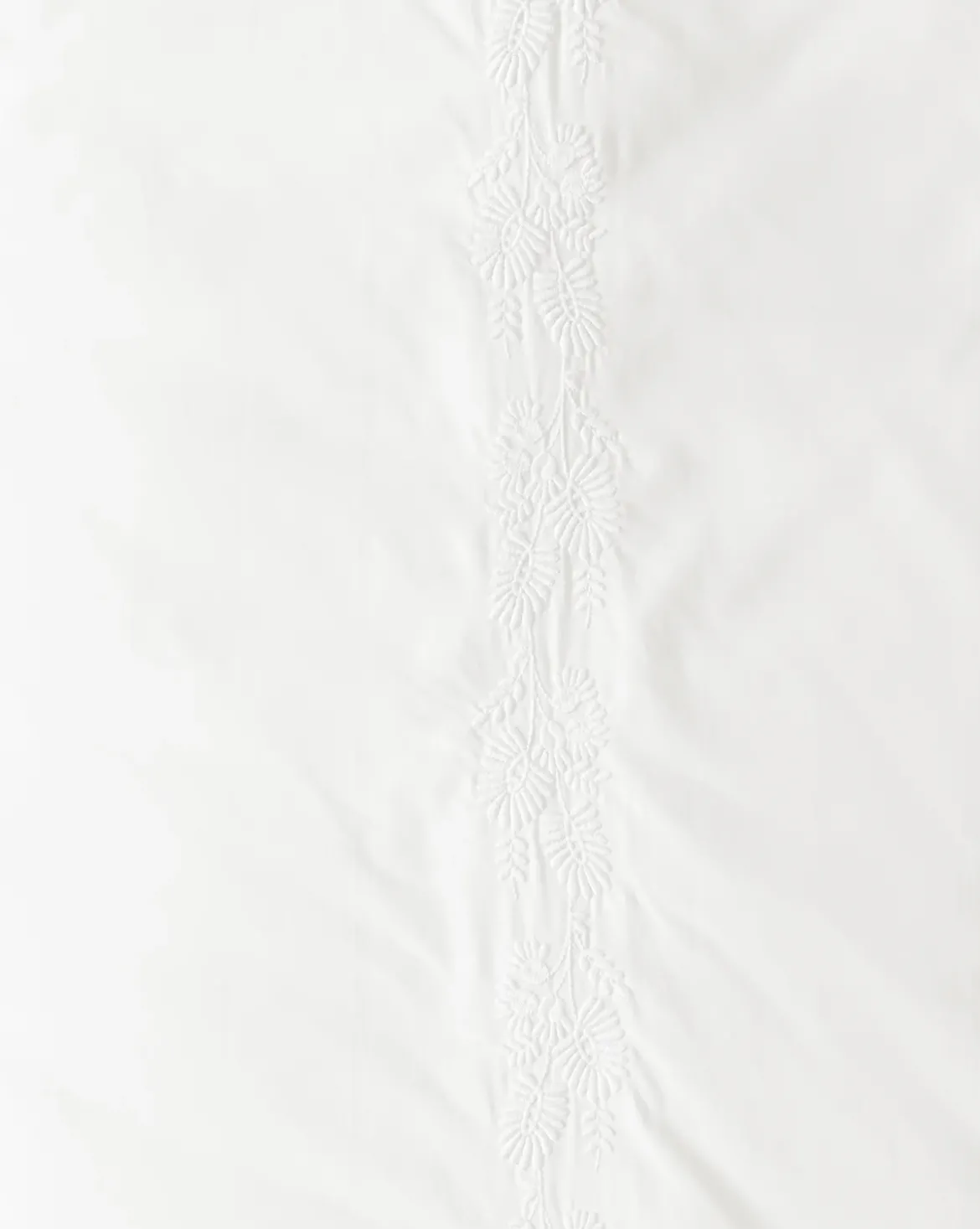 Bianca Organic Percale Embroidered Duvet Cover