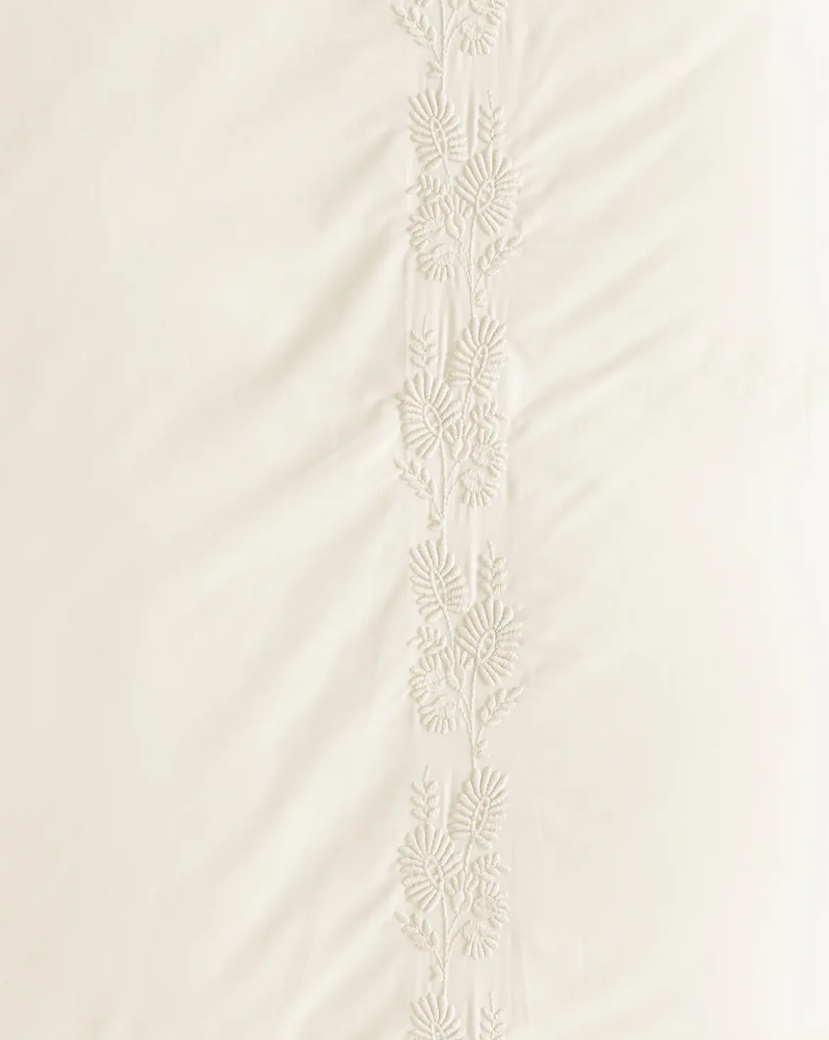 Bianca Organic Percale Embroidered Duvet Cover