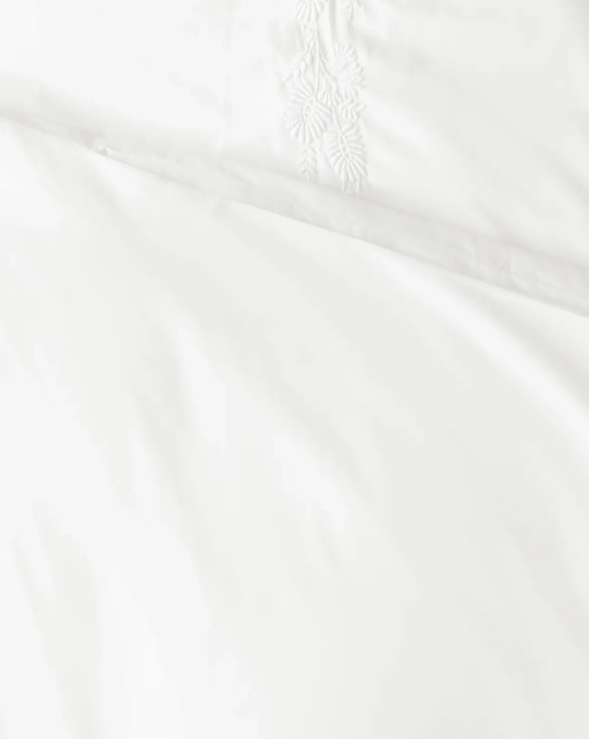 Bianca Organic Percale Embroidered Duvet Cover
