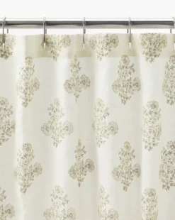 Block Print Shower Curtain