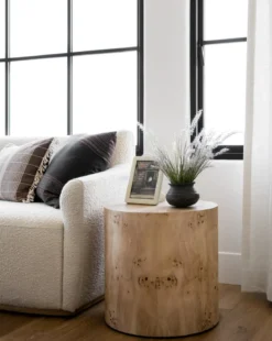 Burl Wood Side Table