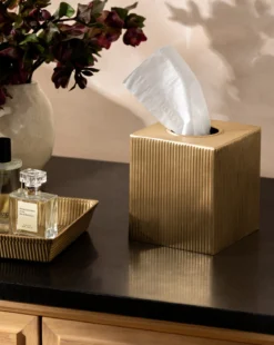 Calvert Brass Tissue Box Cover