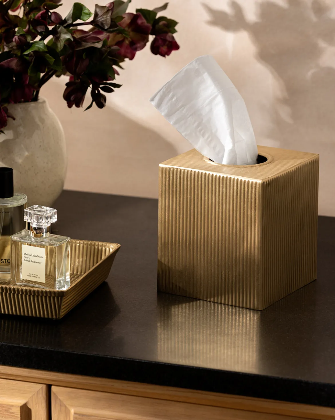 Calvert Brass Tissue Box Cover