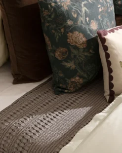 Carnel Gray Waffle Blanket