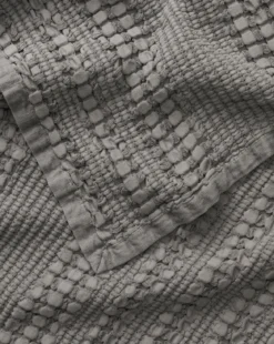 Carnel Gray Waffle Blanket