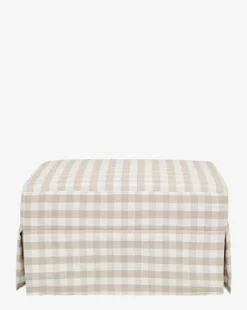 Crawford Gliding Ottoman in Gingham