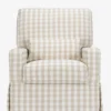Crawford Pillowback Comfort Swivel Glider in Gingham