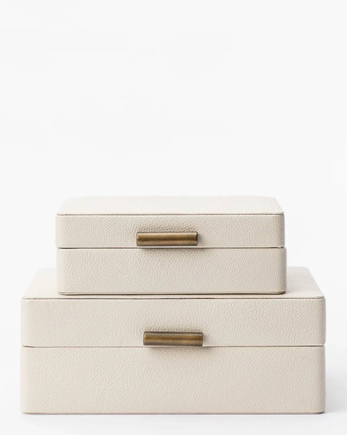 Cream Shagreen Box