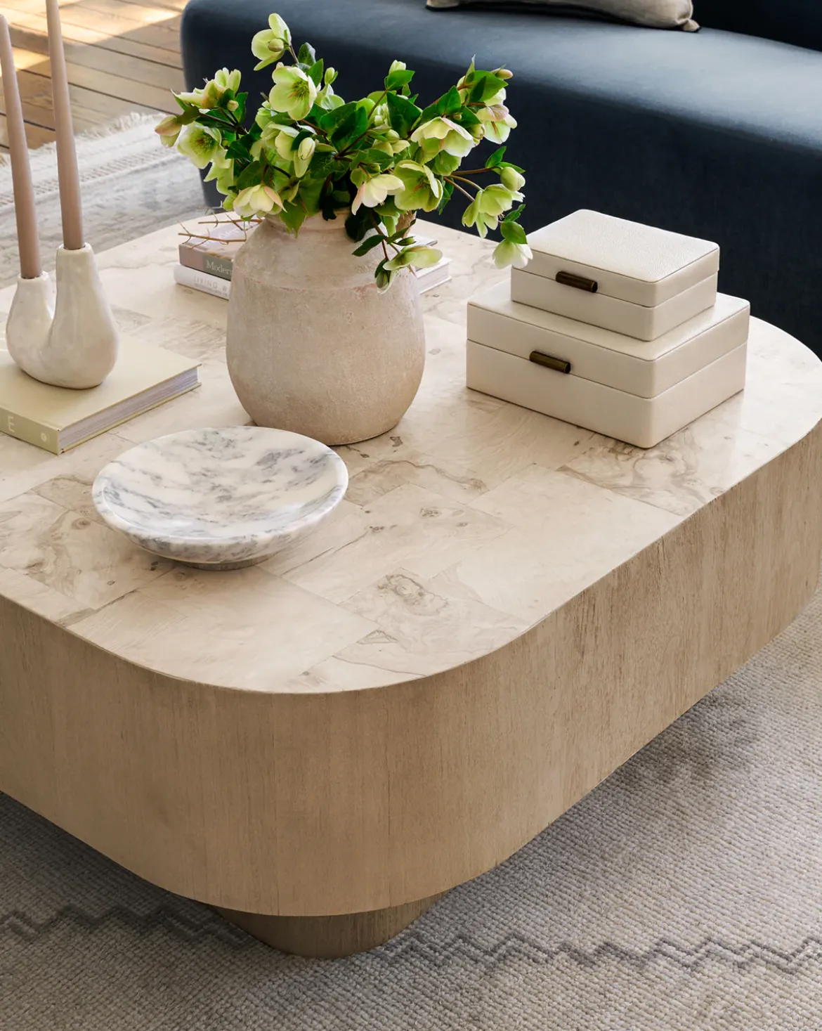 Cream Shagreen Box
