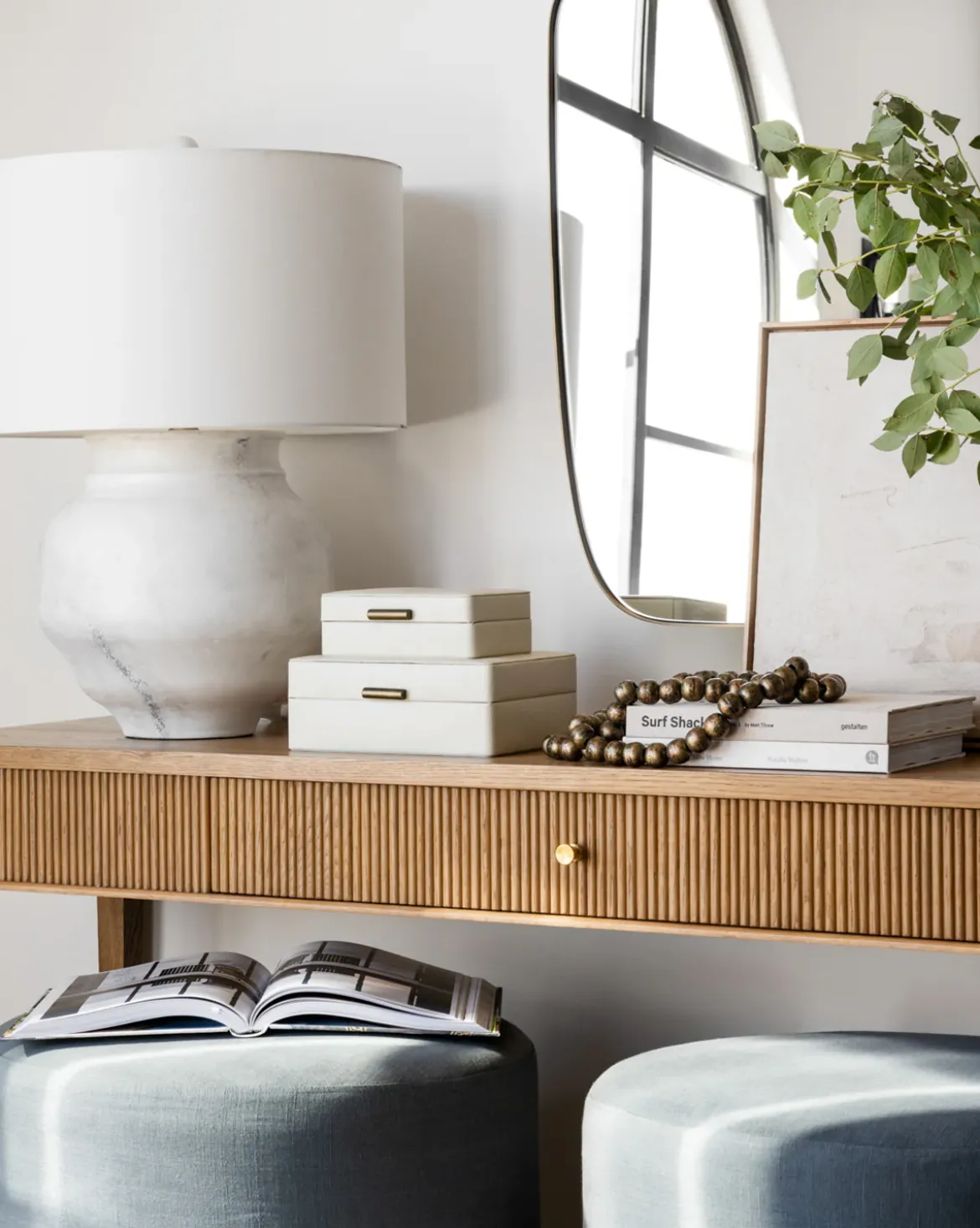 Cream Shagreen Box