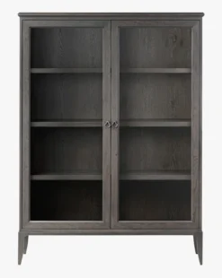 Crestwell Worn Black Oak Cabinet