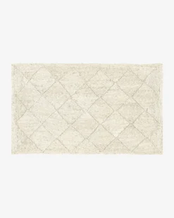 Diamond Braided Bleached Jute Rug