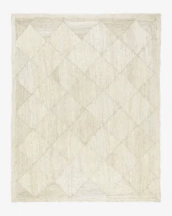 Diamond Braided Bleached Jute Rug