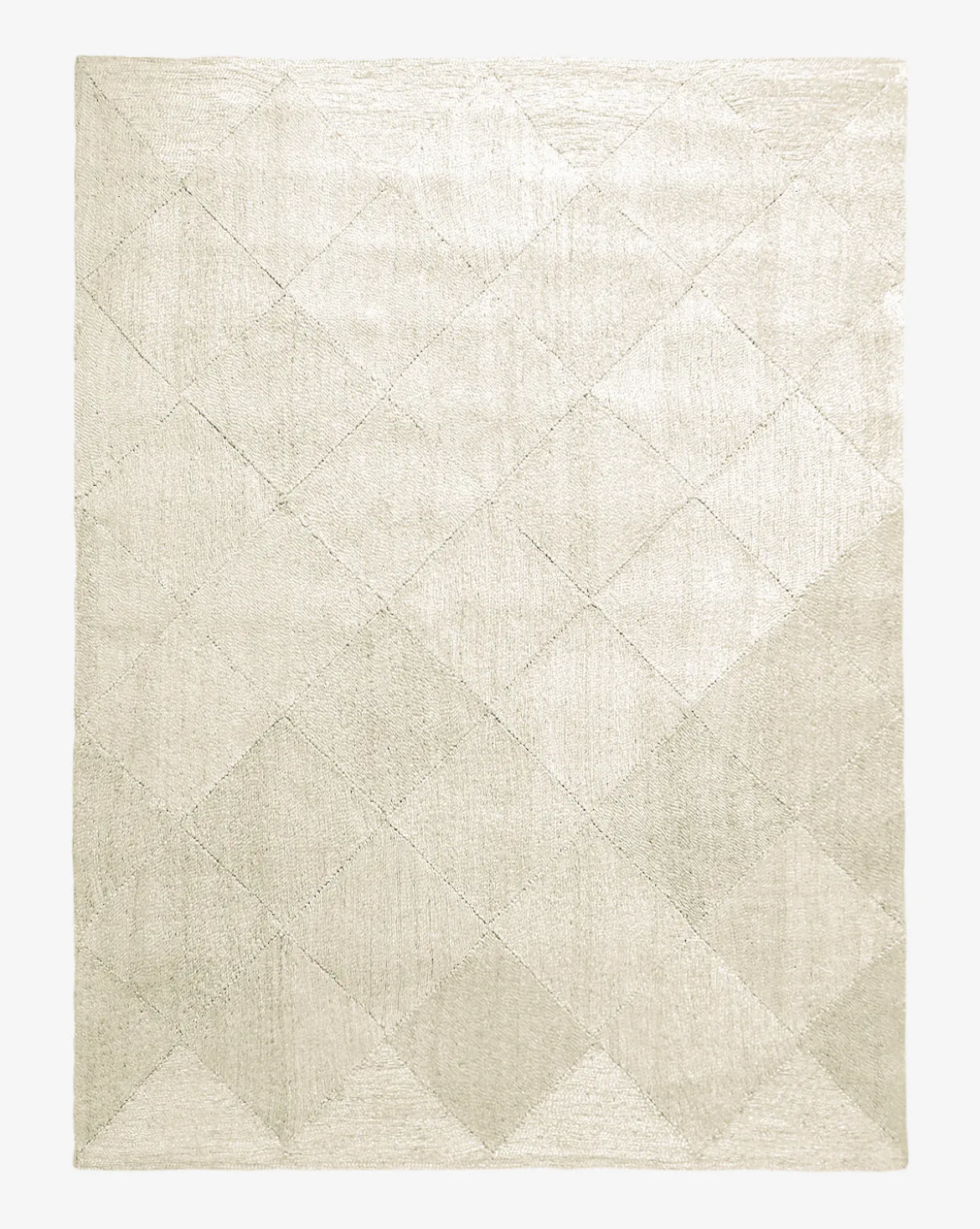Diamond Braided Bleached Jute Rug