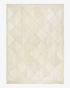 Diamond Braided Bleached Jute Rug