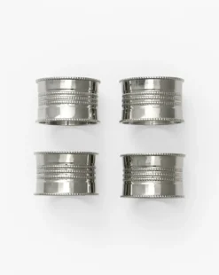 Dotted Brass Napkin Rings (Set of 4)