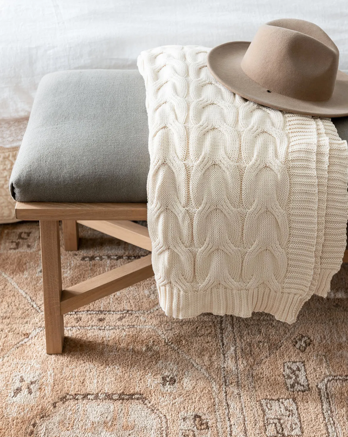Ellington Fawn Hand-Tufted Wool Rug