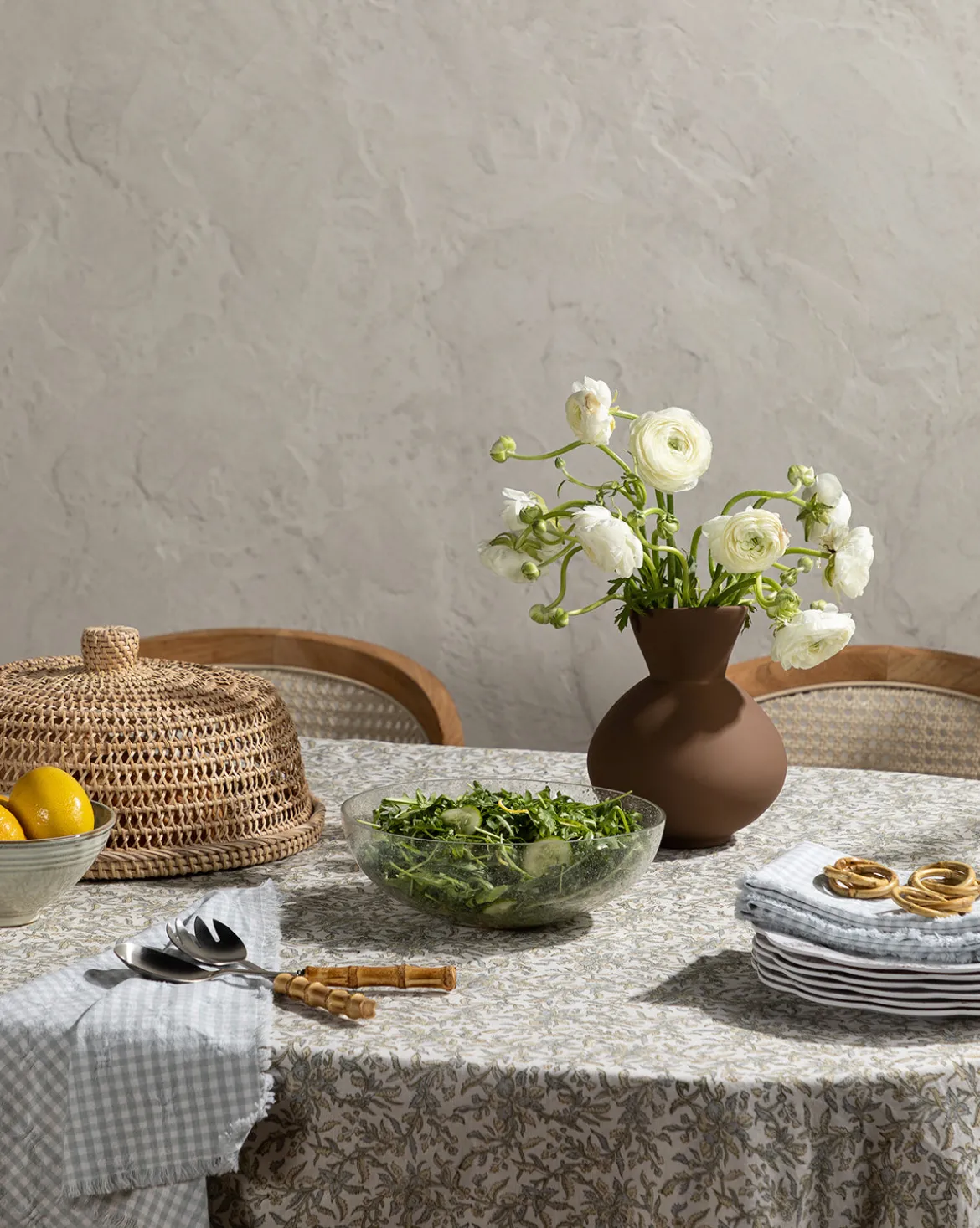 Estelle Block Print Tablecloth