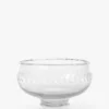Etched Glass Handmade Condiment Bowl