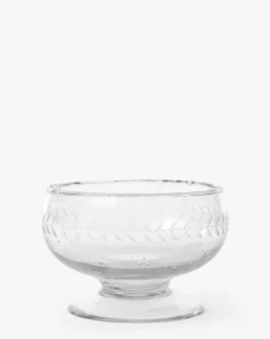 Etched Glass Handmade Condiment Bowl