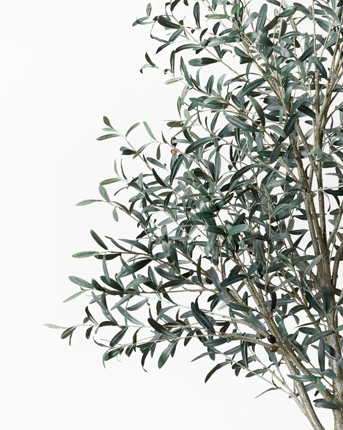 Faux 96" Olive Tree with Woven Pot