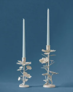 Floral Taper Holders (Set of 2)