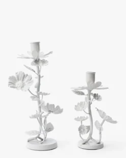 Floral Taper Holders (Set of 2)