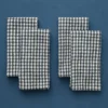 Gingham Check Linen Napkins (Set of 4)