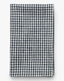 Gingham Check Linen Tablecloth
