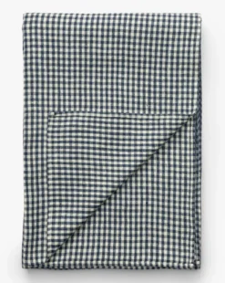 Gingham Check Linen Tablecloth