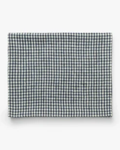 Gingham Check Linen Tablecloth