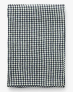 Gingham Check Linen Tablecloth