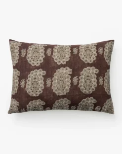 Ginny Block Print Linen Pillow Cover