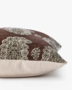 Ginny Block Print Linen Pillow Cover