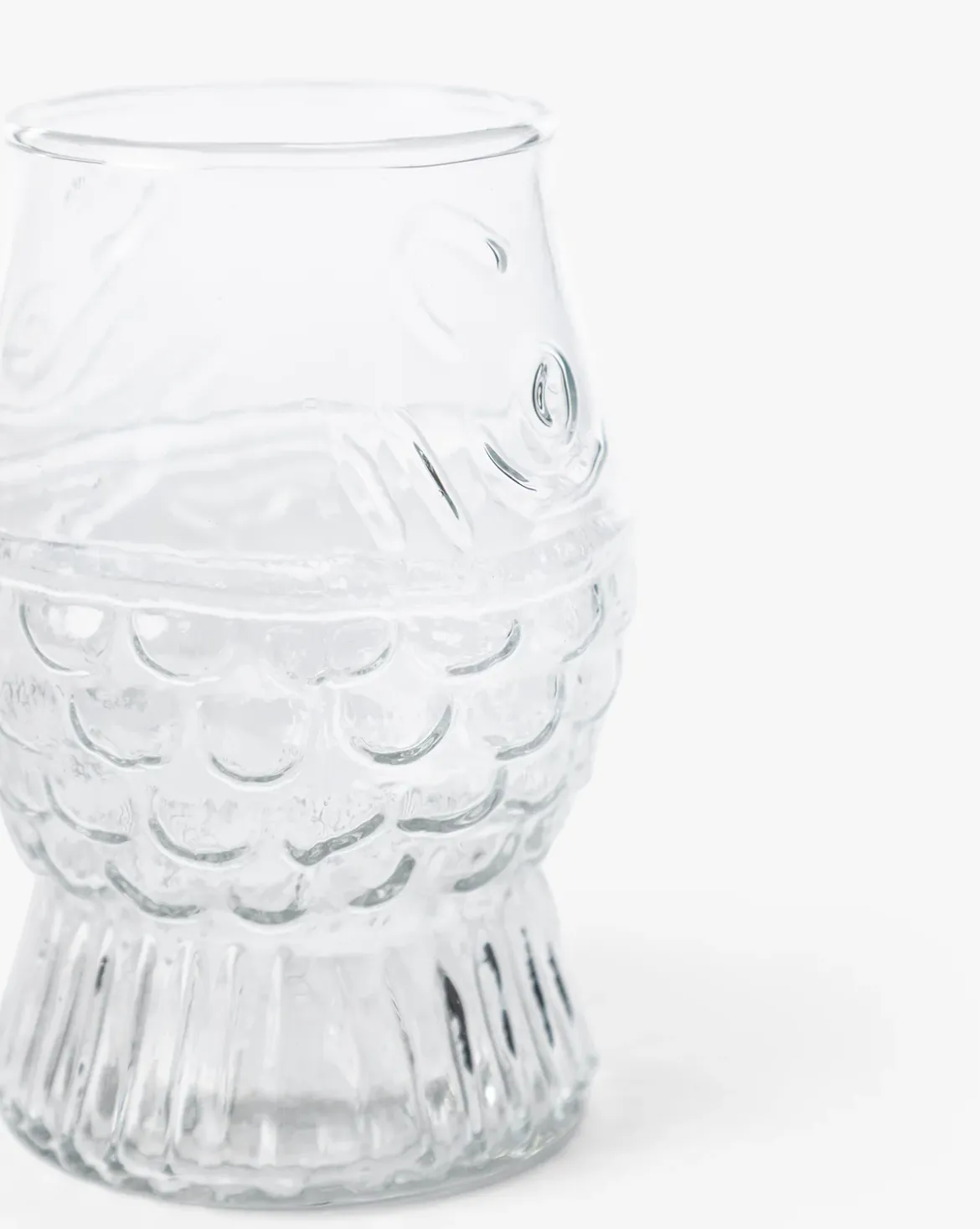 Glass Fish Shaped Drinking Glass