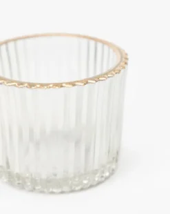 Gold Rimmed Glass Votive