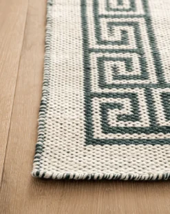 Greek Key Handwoven Indoor/Outdoor Rug