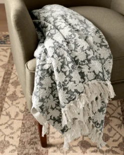 Handloomed Block Print Throw