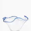 Handmade Glass Ruffled Bowl