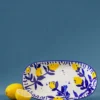 Hand-Painted Stoneware Lemon Platter