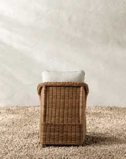 Haviland Outdoor Dining Chair with Perennials Taupe Stripe