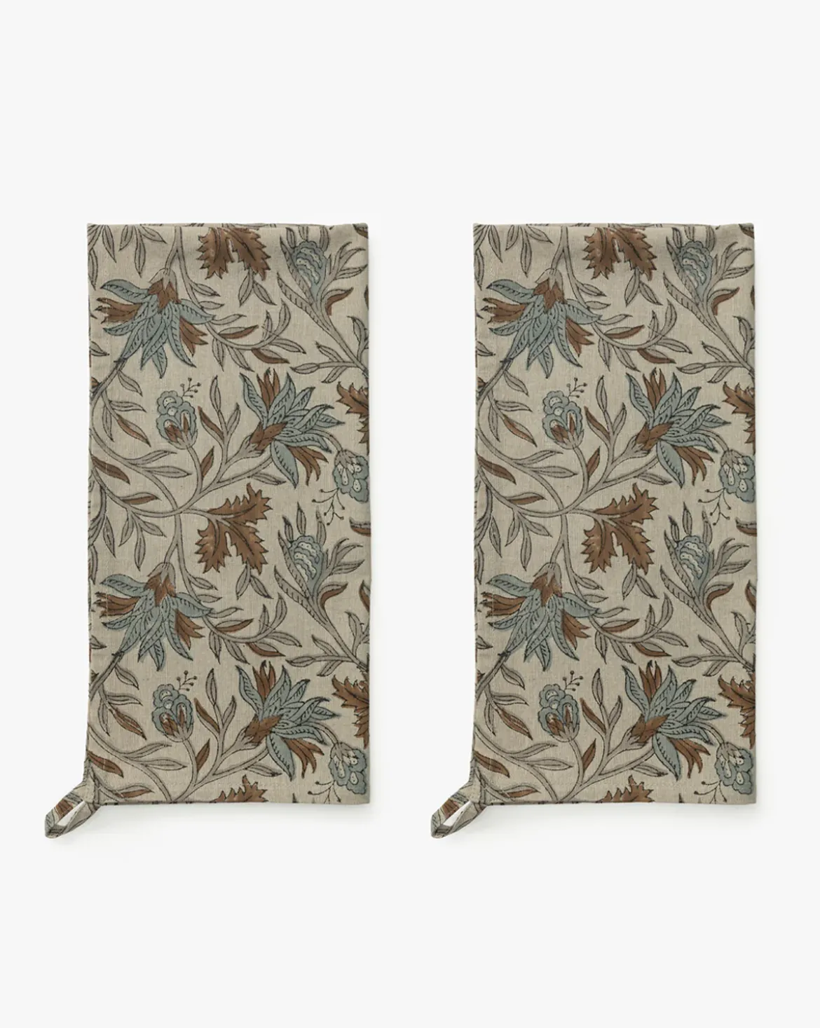 Jennifer Block Print Tea Towels (Set of 2)