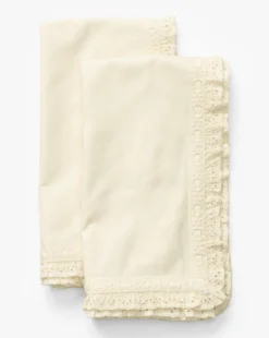Lace Trim Napkins (Set of 4)